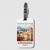 Oude Granada Alhambra Spanje Reizen Bagagelabel (Voorkant (verticaal))