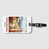 Oude Granada Alhambra Spanje Reizen Bagagelabel (Voorkant (horizontaal))