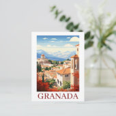 Oude Granada Alhambra Spanje Reizen Briefkaart (Staand voorkant)