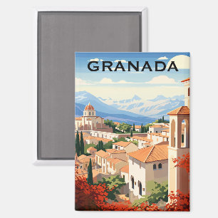 Oude Granada Alhambra Spanje Reizen Magneet