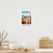 Oude Granada Alhambra Spanje Reizen Poster (Keuken)