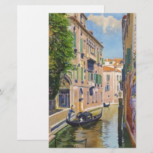 Oude Grand Canal Gondels Venetië Italië Reizen Briefpapier (Voorkant / Achterkant)
