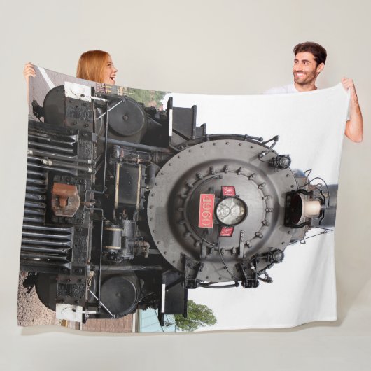 Oude Grand Canyon-raillocomotief Fleece Deken (In situ)