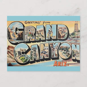 Oude Grand Canyon wenskaart Briefkaart