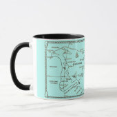 Oude Grand Cayman kaart mok (Links)