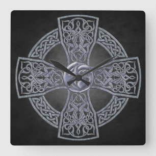 Oude Granite Celtic Irish Clock Vierkante Klok