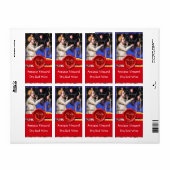 OUDE GRAPE VINEYARD HARVEST RED WAX SEAL RIBBON ETIKET (Full Sheet)