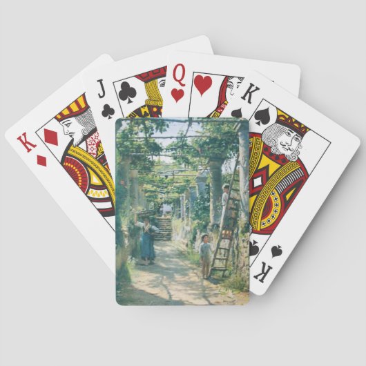 OUDE GRAPE VINEYARD HARVEST Rustisch Land Pokerkaarten (Achterkant)