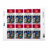 OUDE GRAPE VINEYARD RED RED WINE BARRELS WAX SEQUE ETIKET (Full Sheet)