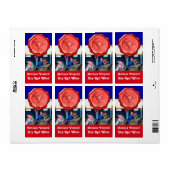 OUDE GRAPE VINEYARD RED RED WINE BARRELS WAX SEQUE ETIKET (Full Sheet)