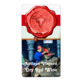 OUDE GRAPE VINEYARD RED RED WINE BARRELS WAX SEQUE ETIKET (Voorkant)
