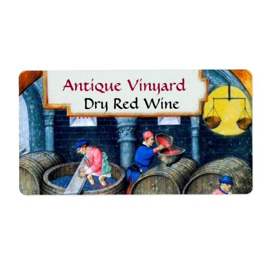 OUDE GRAPE VINEYARD RED RODE WIJNBARRELS ETIKET (Voorkant)