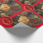 OUDE GRAPE VINEYARD WINE TASTPARTIJ Rood waaszegel Cadeaupapier (Hoek)