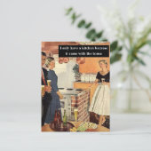 Oude grappige Bruids Shower / Huis Verwarming Fees Briefkaart (Staand voorkant)