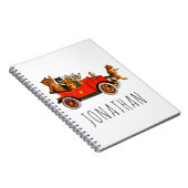 Oude Grappige Cartoon Katten Jongste Katjes in Kla Notitieboek (Rechterzijde)