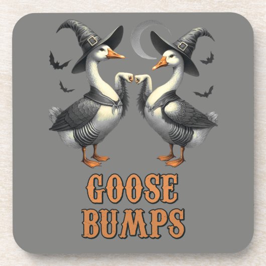 Oude Grappige Gans Stomp Halloween Bier Onderzetter (Voorkant)