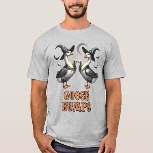 Oude Grappige Gans Stomp Halloween T-shirt (Voorkant)