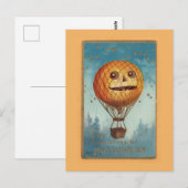 Oude grappige Halloween-illustratie Briefkaart (Voorkant / Achterkant)