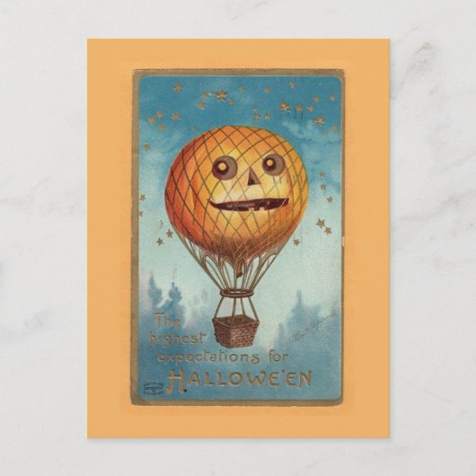 Oude grappige Halloween-illustratie Briefkaart (Voorkant)