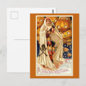 Oude grappige Halloween-illustratie Briefkaart (Voorkant / Achterkant)