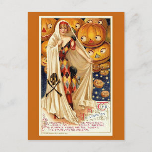 Oude grappige Halloween-illustratie  Briefkaart