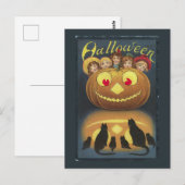 Oude grappige Halloween-illustratie Briefkaart (Voorkant / Achterkant)
