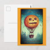 Oude grappige Halloween-illustratie Briefkaart (Voorkant / Achterkant)