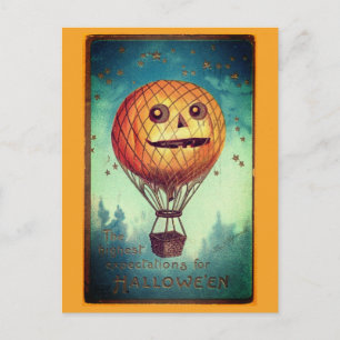 Oude grappige Halloween-illustratie Briefkaart