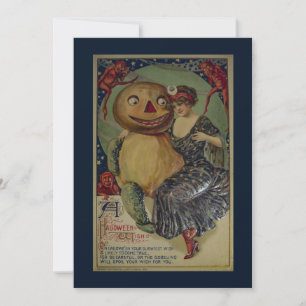 Oude grappige Halloween-illustratie Feestdagenkaart
