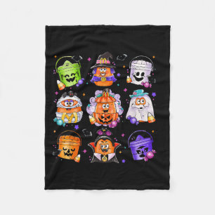 Oude Grappige Halloween Pompoen Griezelige Nuggets Fleece Deken