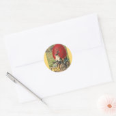 Oude grappige Pasen, konijn ei auto Ronde Sticker (Envelop)