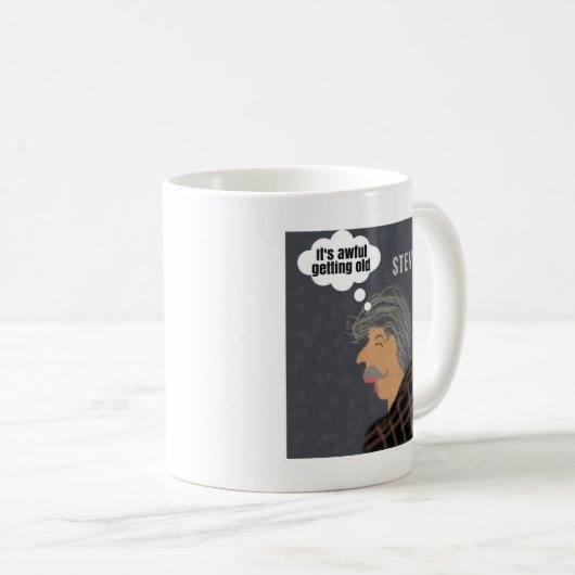 Oude grappige seniorburger Mannen Koffiemok (Voorkant rechts)