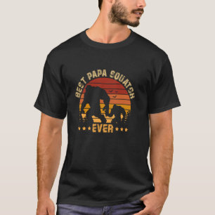 Oude grappige Vaderdag mannen beste Papa Squatch E T-shirt