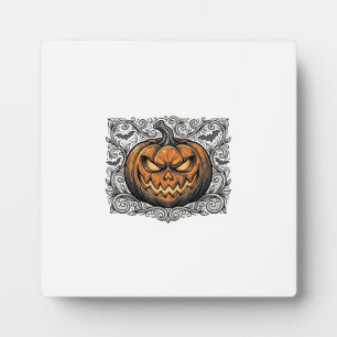 Oude Gravure Halloween Pompoen Shirt Ontwerp_1 Fotoplaat