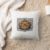 Oude Gravure Halloween Pompoen Shirt Ontwerp_1 Kussen (Deken)