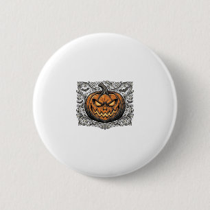 Oude Gravure Halloween Pompoen Shirt Ontwerp_1 Ronde Button 5,7 Cm