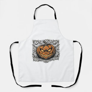 Oude Gravure Halloween Pompoen Shirt Ontwerp_1 Schort