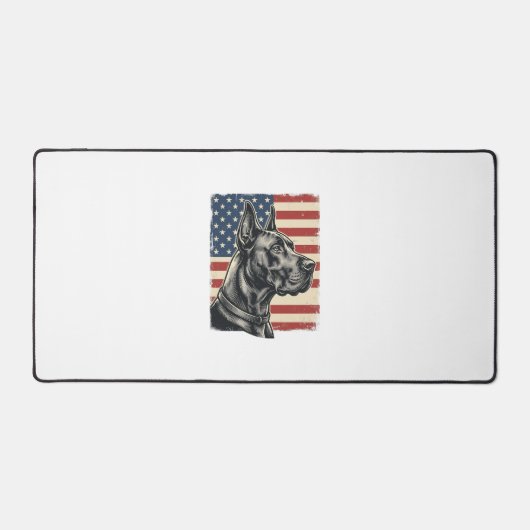 Oude Great Dane Patriottische Vlag Vectorontwerp_1 Bureaumat (Voorkant)