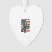 Oude Great Dane Patriottische Vlag Vectorontwerp_1 Ornament (voorkant)