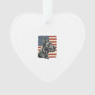 Oude Great Dane Patriottische Vlag Vectorontwerp_1 Ornament