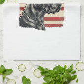 Oude Great Dane Patriottische Vlag Vectorontwerp_1 Theedoek (Gevouwen)
