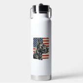 Oude Great Dane Patriottische Vlag Vectorontwerp_1 Waterfles (Voorkant)