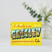 Oude Greeley CO begroetingsansichtkaart Briefkaart (Staand voorkant)