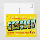 Oude Greeley CO begroetingsansichtkaart Briefkaart (Voorkant / Achterkant)