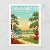Oude Greensboro North Carolina Briefkaart (Voorkant)