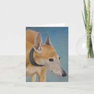 Oude Greyhound Dog Art Note Card Kaart