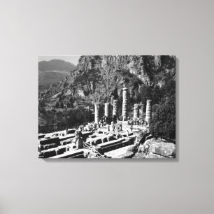 Oude Griekenland Delphi Apollo Tempel Canvas Afdruk