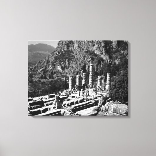 Oude Griekenland Delphi Apollo Tempel Canvas Afdruk (Voorkant)