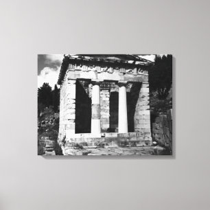 Oude Griekenland Delphi Athenische schatkist Canvas Afdruk