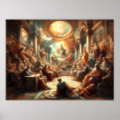 Oude Griekenland Filosofie Grote Zaal School Poster (Voorkant)